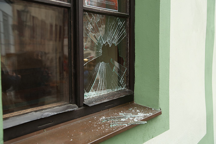 A2B Glass are able to board up broken windows while they are being repaired in Lymington.